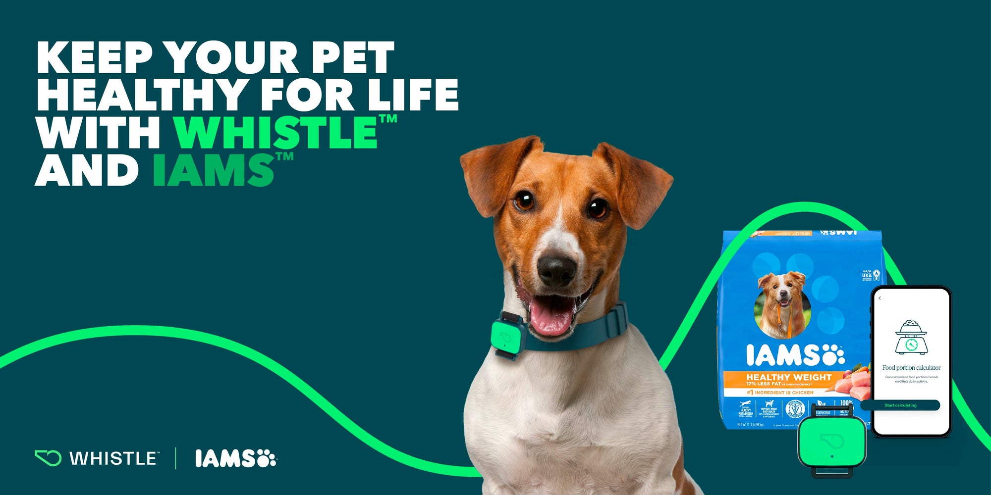 Keep your pet healthy for life with Whistle™ and Iams™ - Whistle